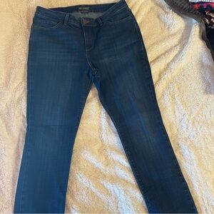 Lee secretly shapes straight leg petite dark blue jeans, size 14